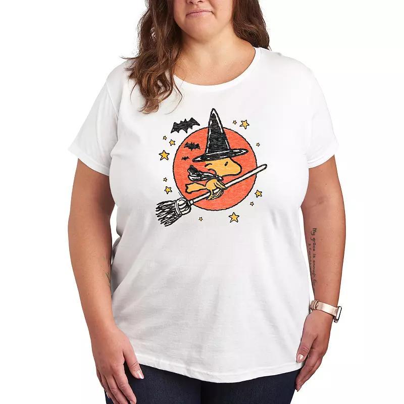 Women's Peanuts Woodstock Witch Graphic Tee, Size: XXL, White Product Image