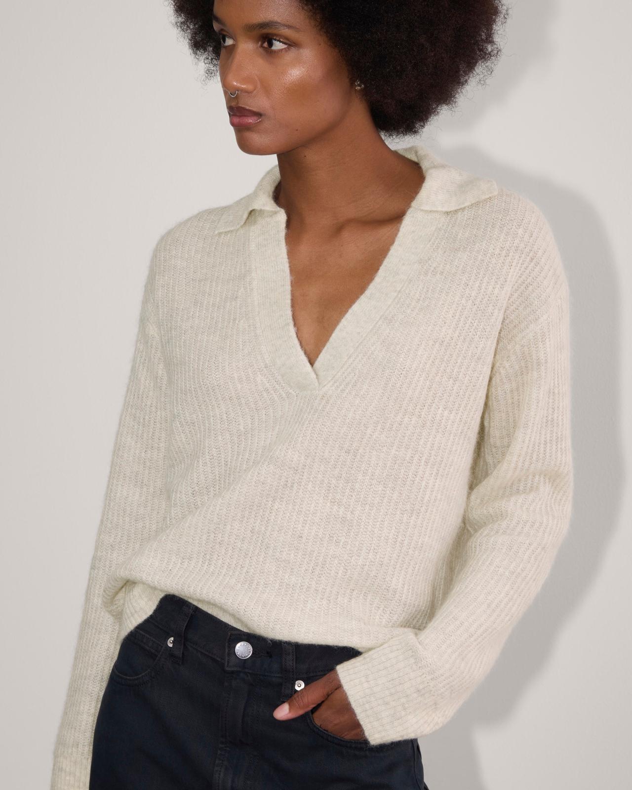 The Oversized Polo in Alpaca Product Image