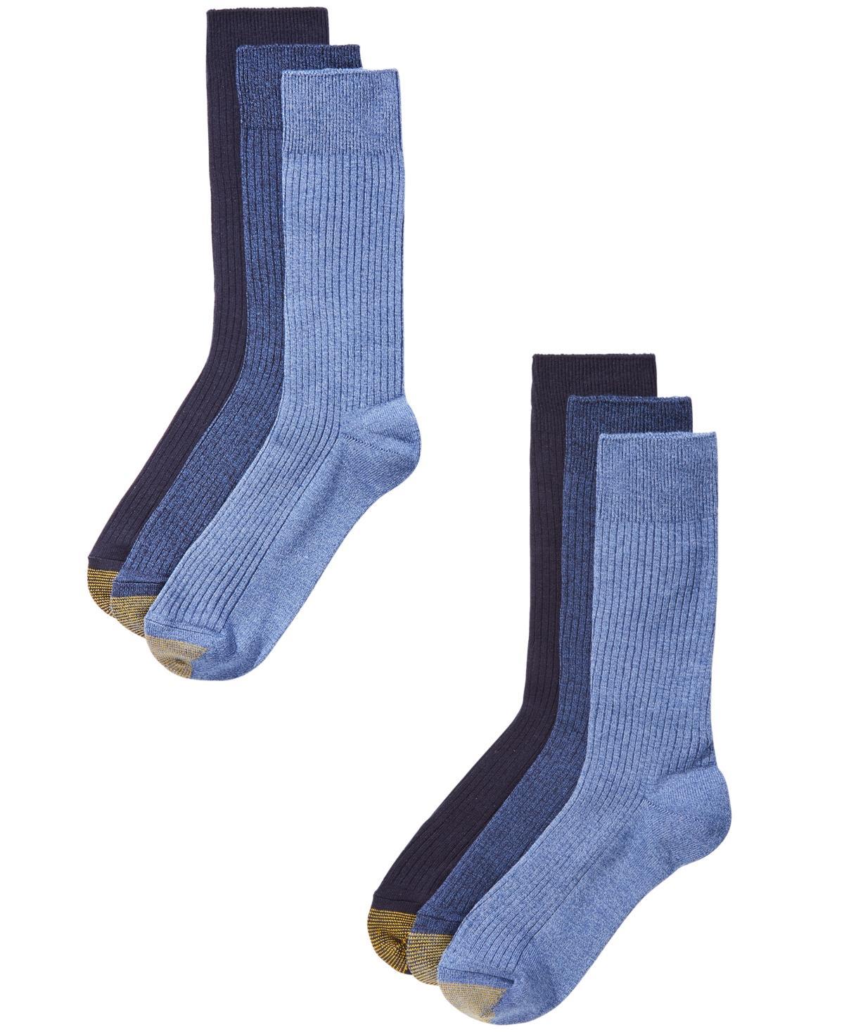 Mens GOLDTOE 6-pack Stanton Crew Socks Grey Product Image