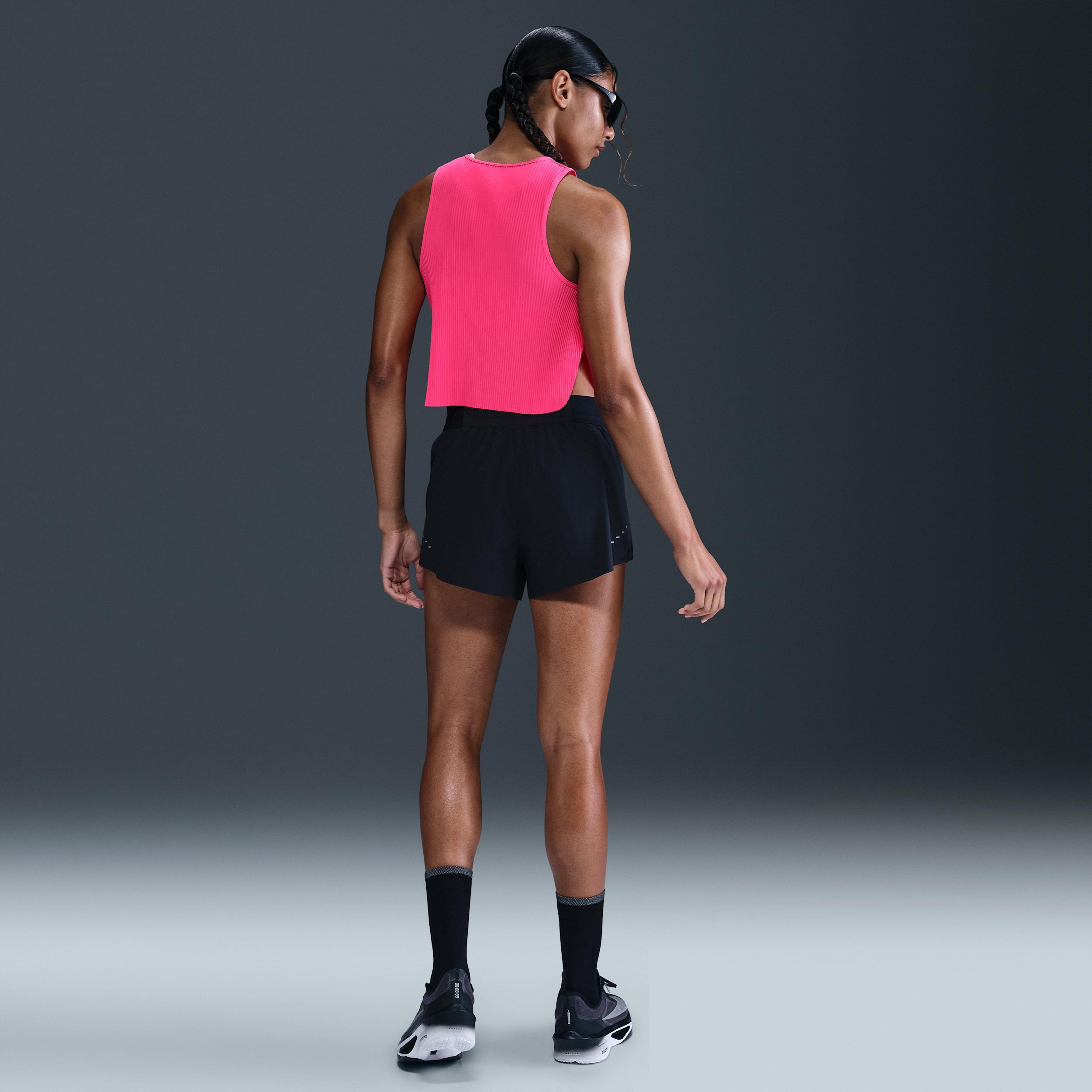 Nike Womens AeroSwift Dri-FIT ADV Cropped Running Tank Top | FN2713-645 Product Image