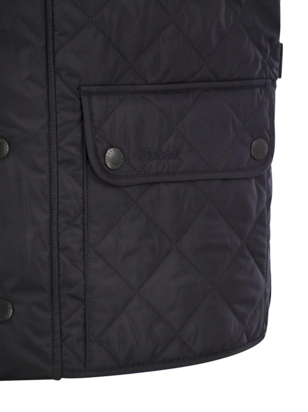 BARBOUR Lowerdale Quilted Cotton Vest In Navy Product Image