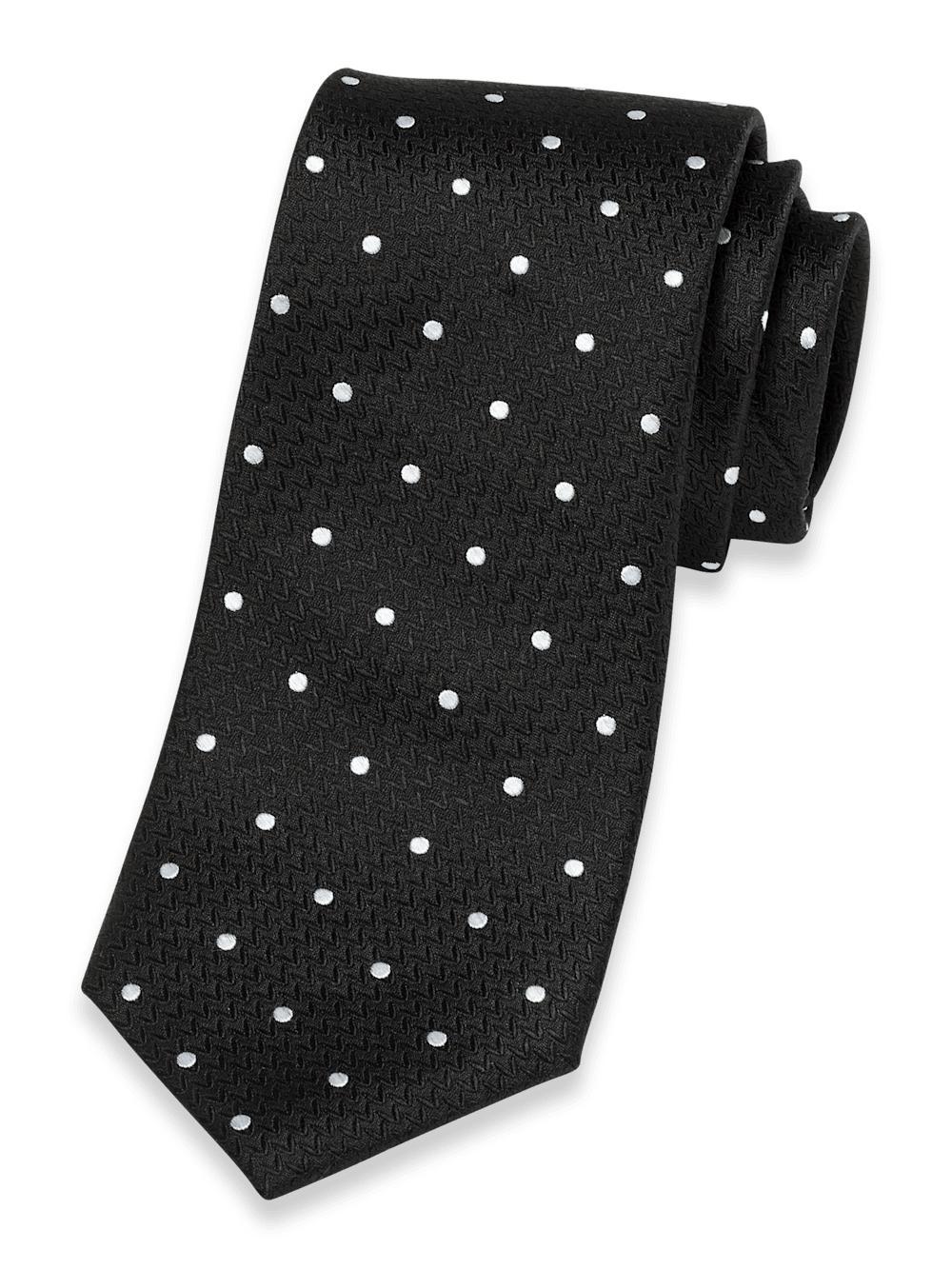 Dot Woven Silk Tie - Orange Product Image