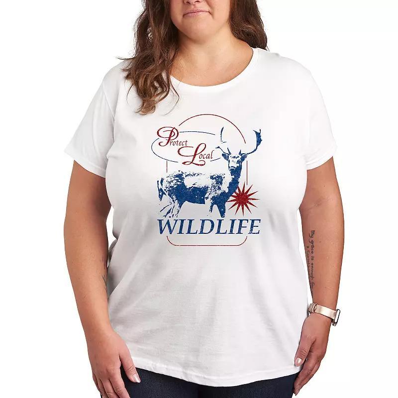 Plus Protect Local Wildlife Graphic Tee, Women's, Size: 4XL, White Product Image