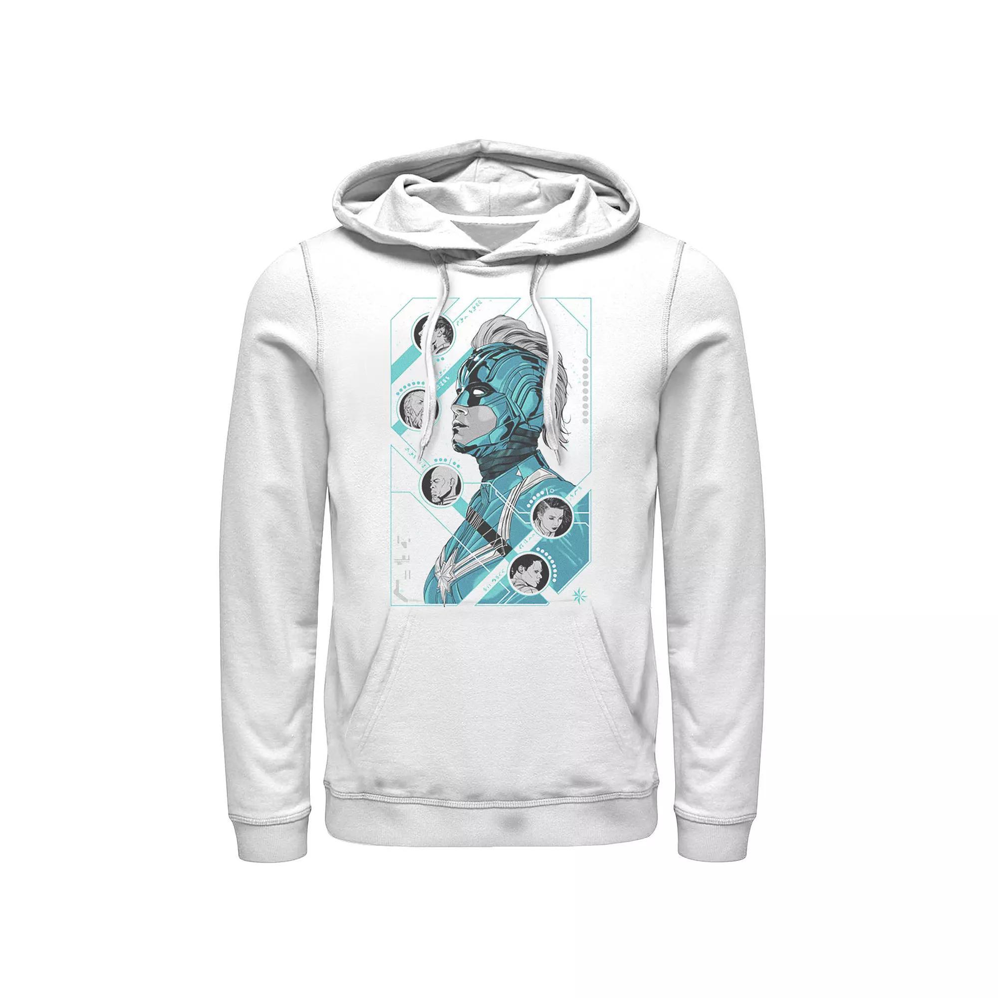Mens Marvel Captain Marvel Kree Circle Portraits Pullover Hoodie Product Image