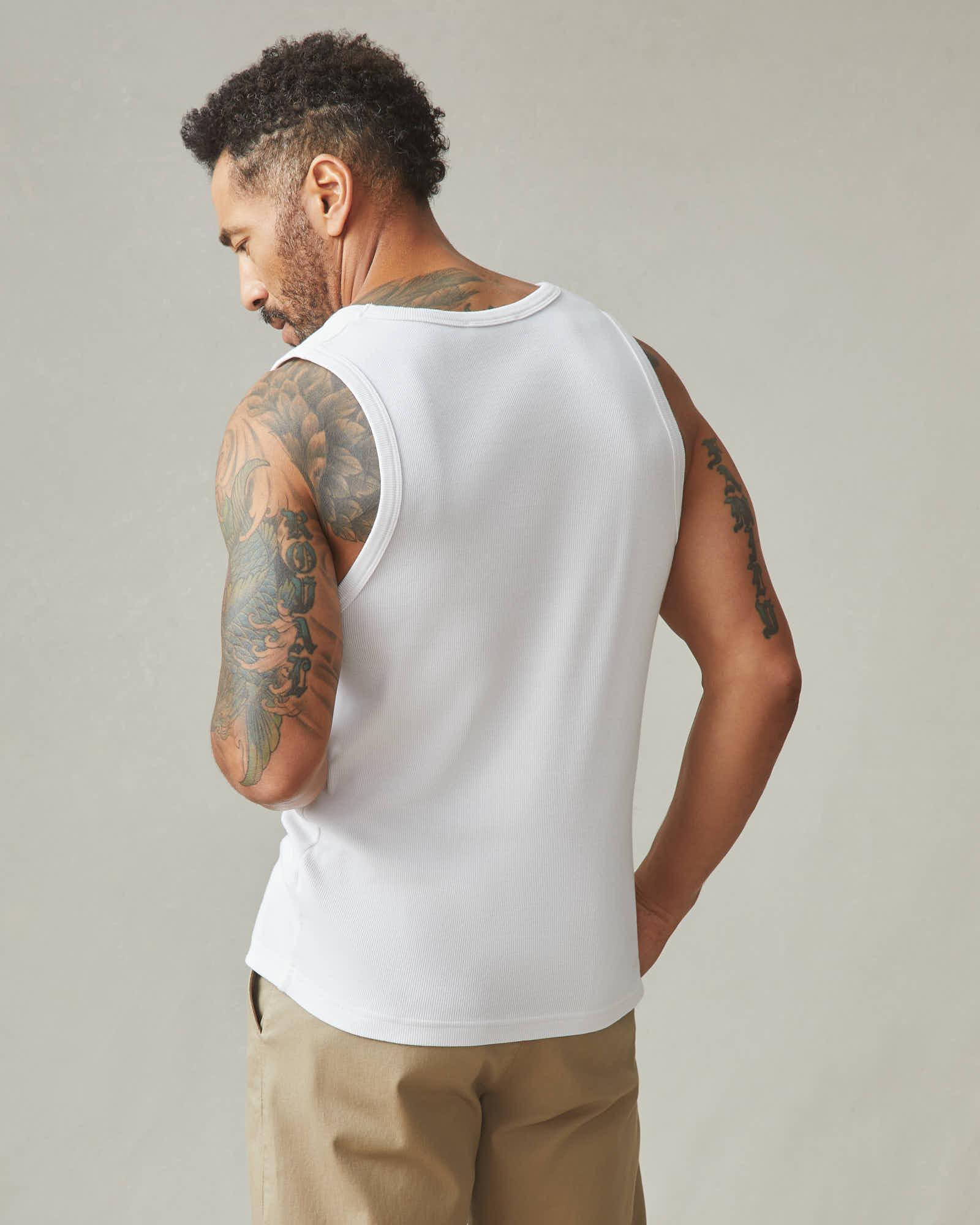 Men's Rib Tank - White Product Image