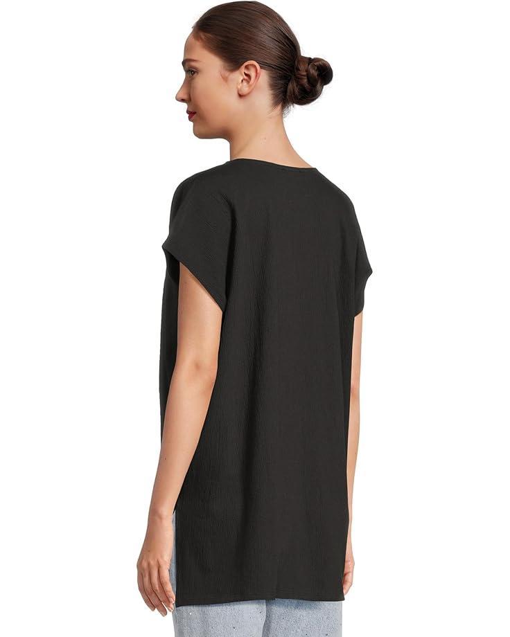 Lightweight Ponte Split Neck Shift Dress Product Image