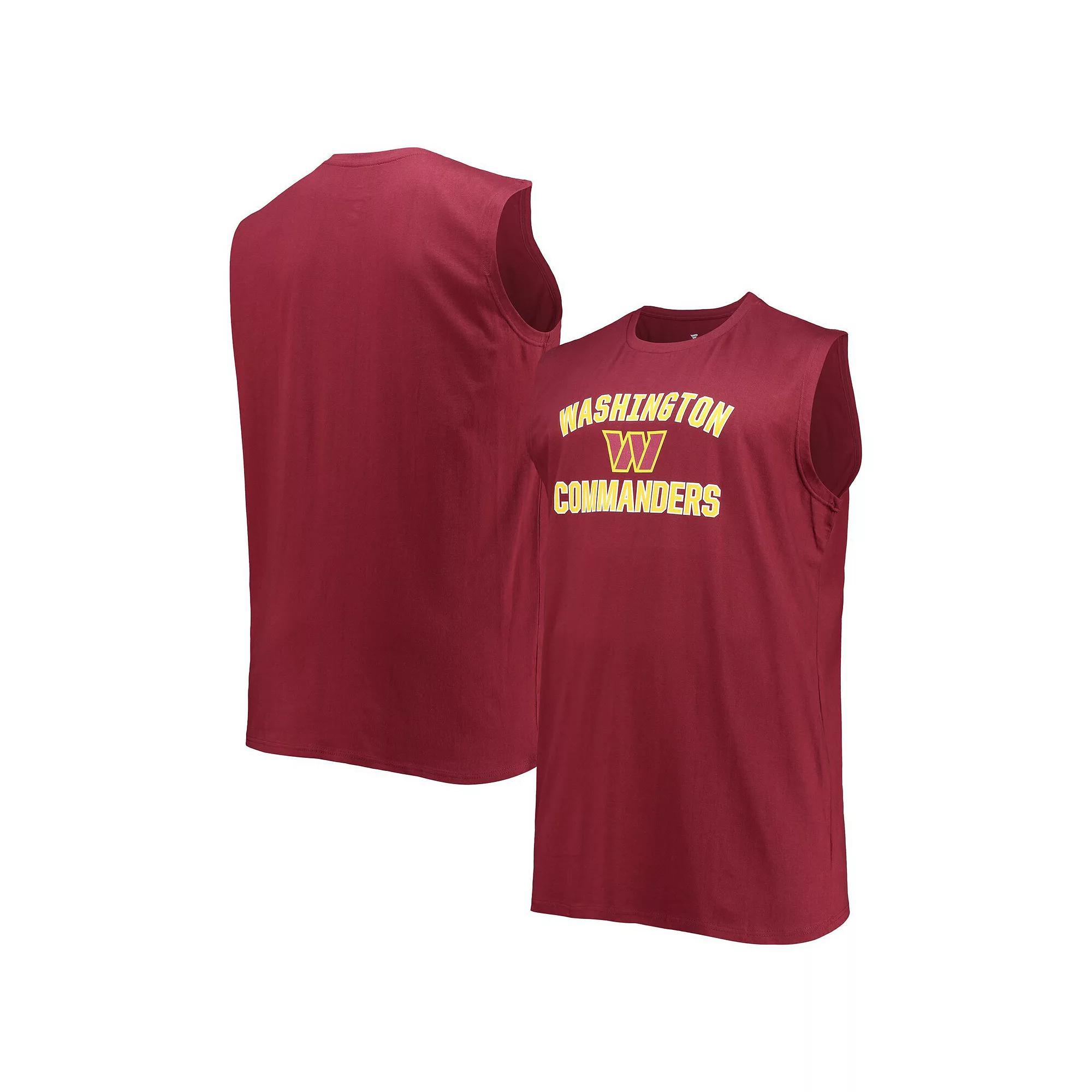 Men's Burgundy Washington Commanders Big & Tall Muscle Tank Top, Size: 2XB, Wft Med Re Product Image