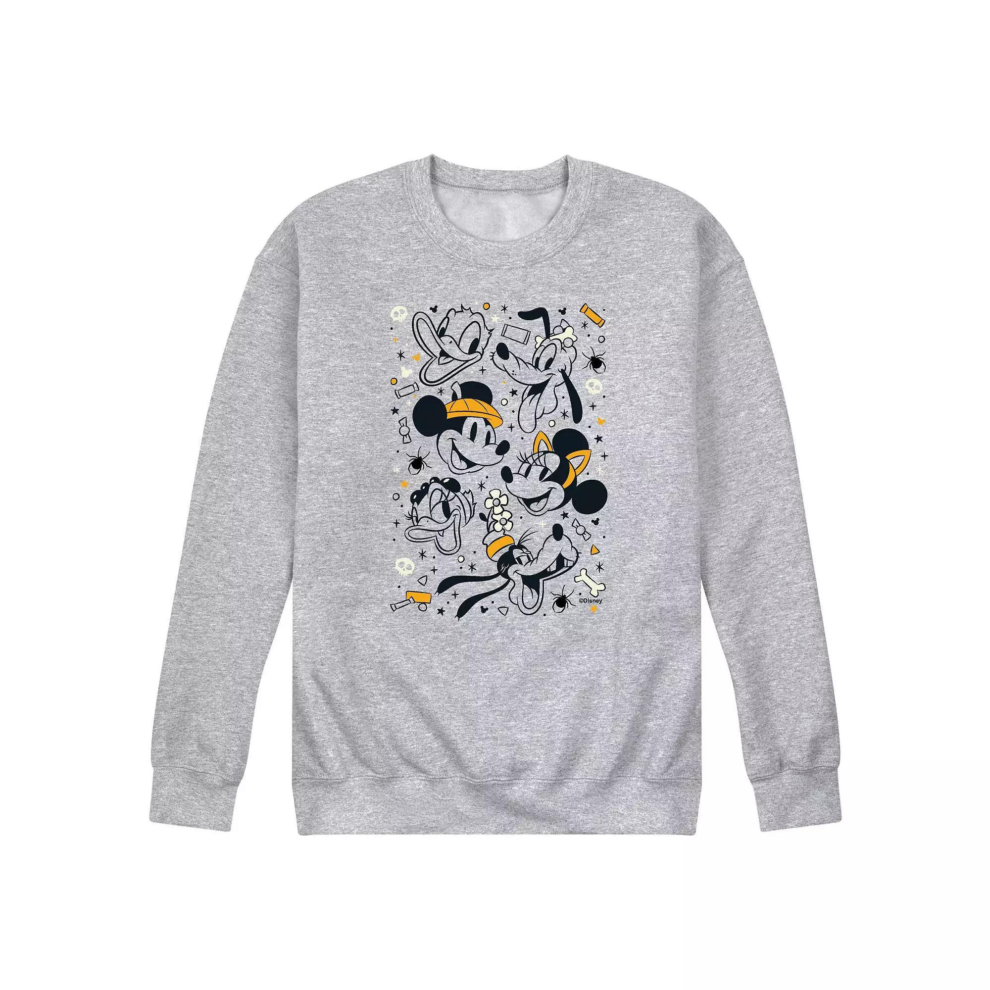 Disney's Mickey Mouse & Friends Men's Halloween Collage Fleece Sweatshirt,  Product Image