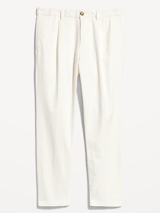 Loose Taper Built-In Flex Pleated Ankle Chino Product Image