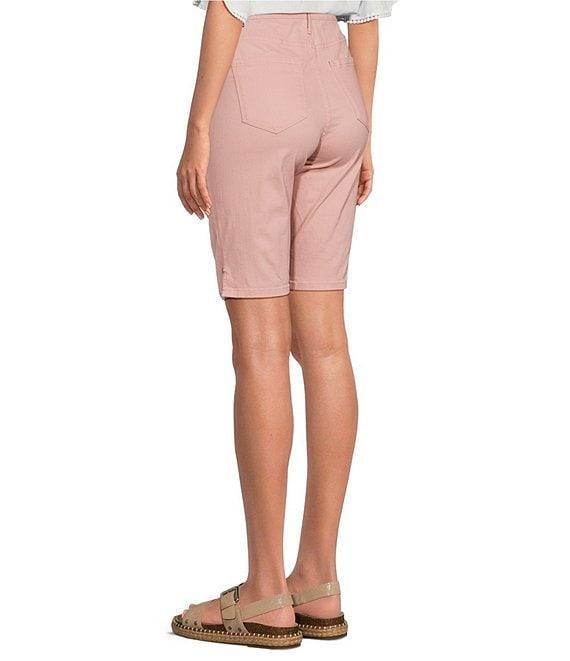 Code Bleu Chelsea Stretch Denim High Rise Bermuda Shorts Product Image