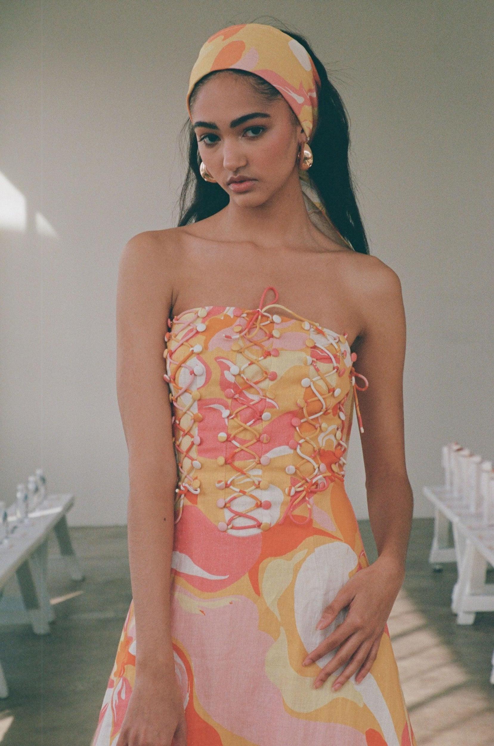 Kahlo Dress - Calista Sunset Product Image