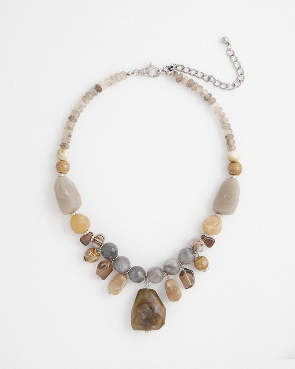 Chunky Quartz Stone Necklace Product Image