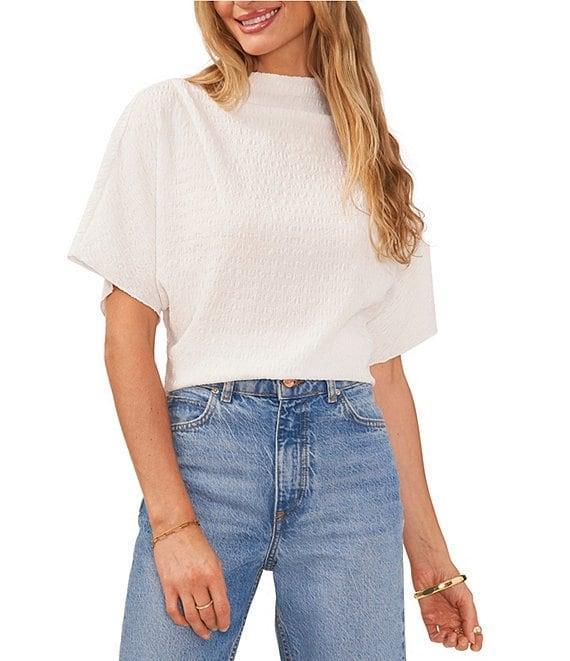 Vince Camuto Knit Cowl Neck Short Sleeve Blouse Product Image
