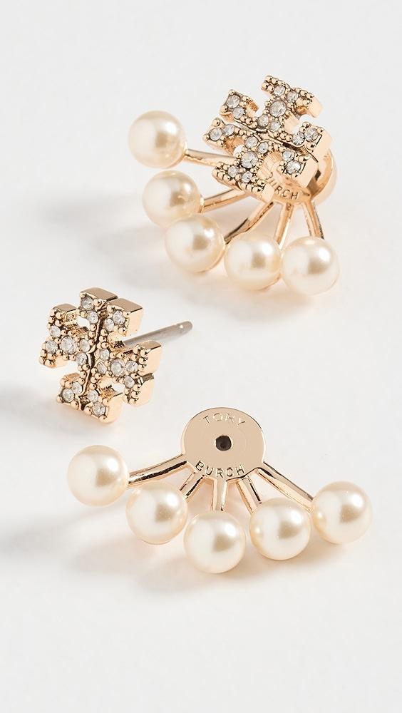 Tory Burch Kira Pearl Front Back Earrings | Shopbop Product Image