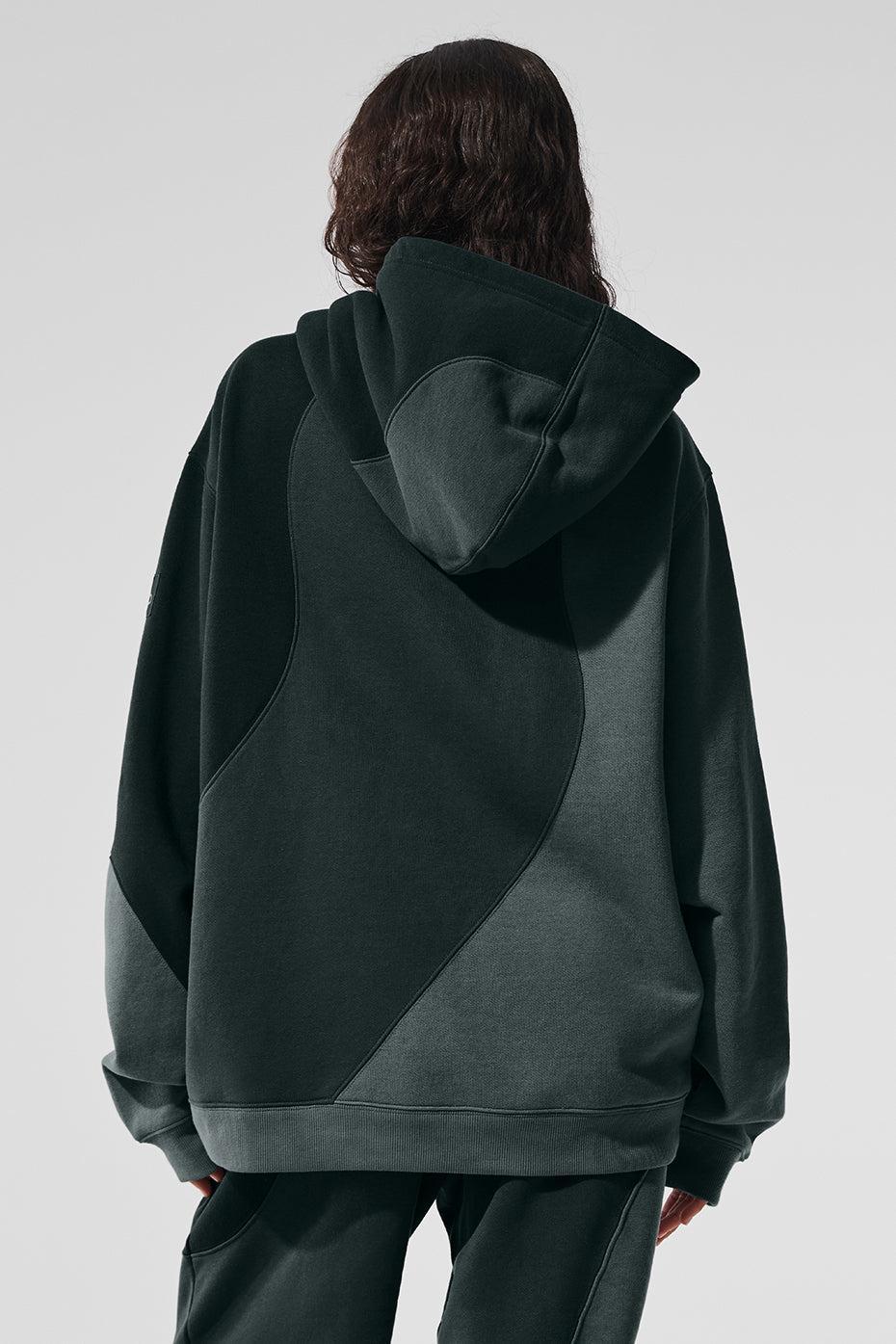 Make Waves Hoodie - Charcoal Green Tonal Product Image