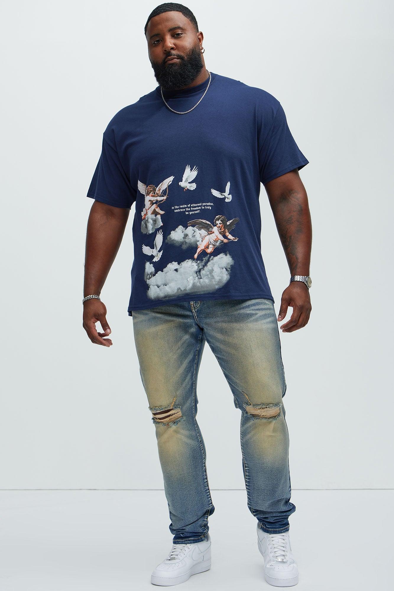 Angels In The Sky Short Sleeve Tee - Navy Product Image