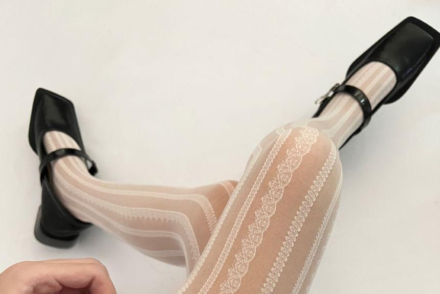 Patterned Sheer Tights Product Image