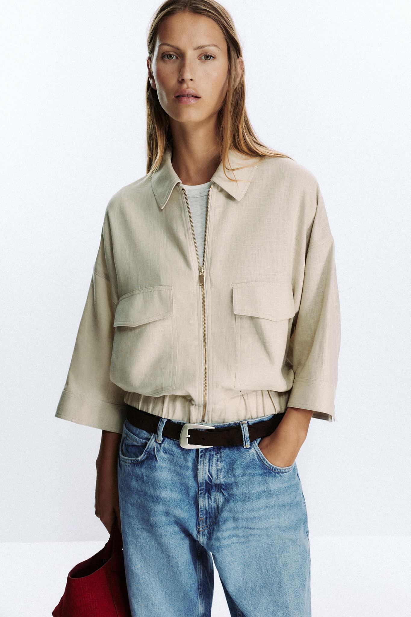 LINEN SAFARI JACKET Product Image