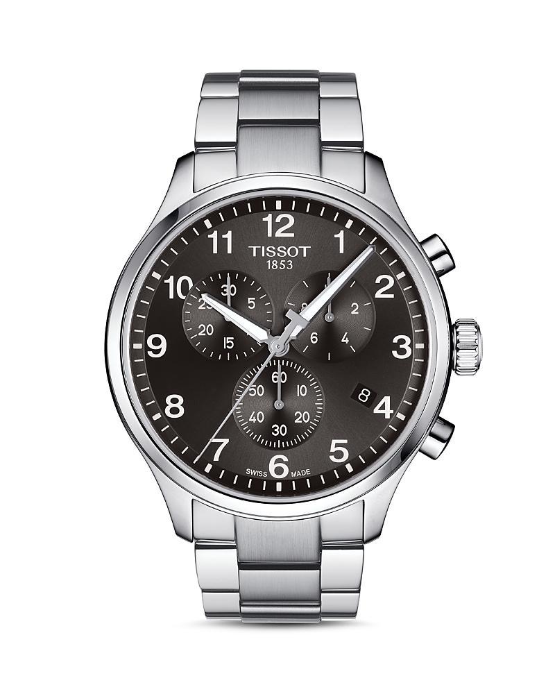 Tissot Chrono Xl Classic Two Tone Stainless Steel Navy Dial Bracelet Watch Product Image