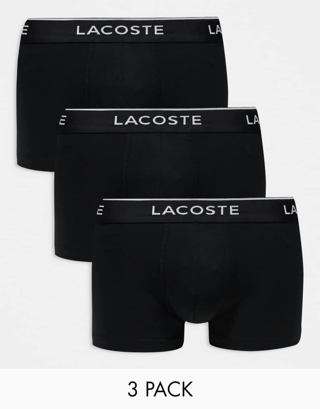 Lacoste 3 pack trunks in black Product Image