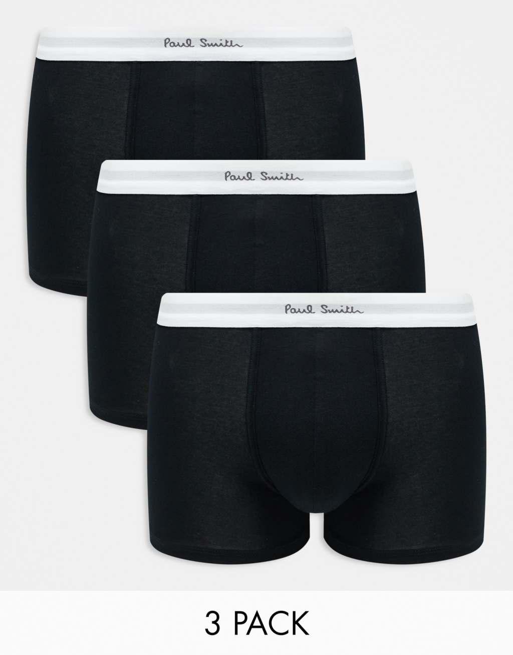 Paul Smith 3 pack trunks in black Product Image