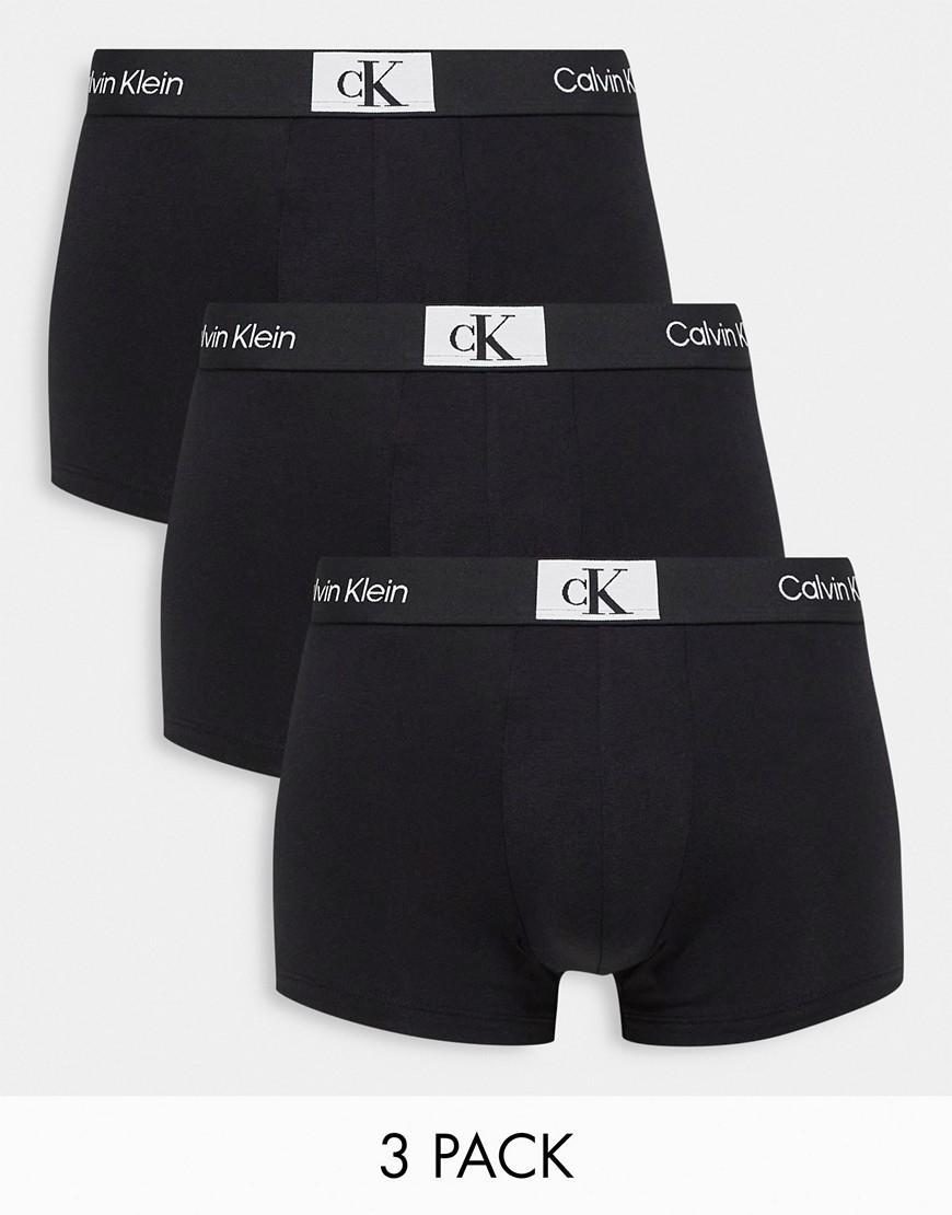 Calvin Klein CK 96 3 pack cotton briefs in black Product Image