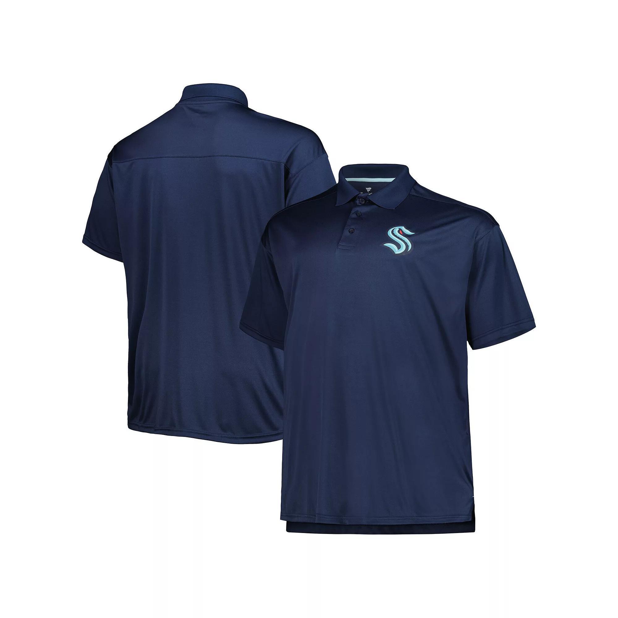 Men's Deep Sea Blue Seattle Kraken Big & Tall Team Color Polo, Size: 2XB, Krk Blue Product Image