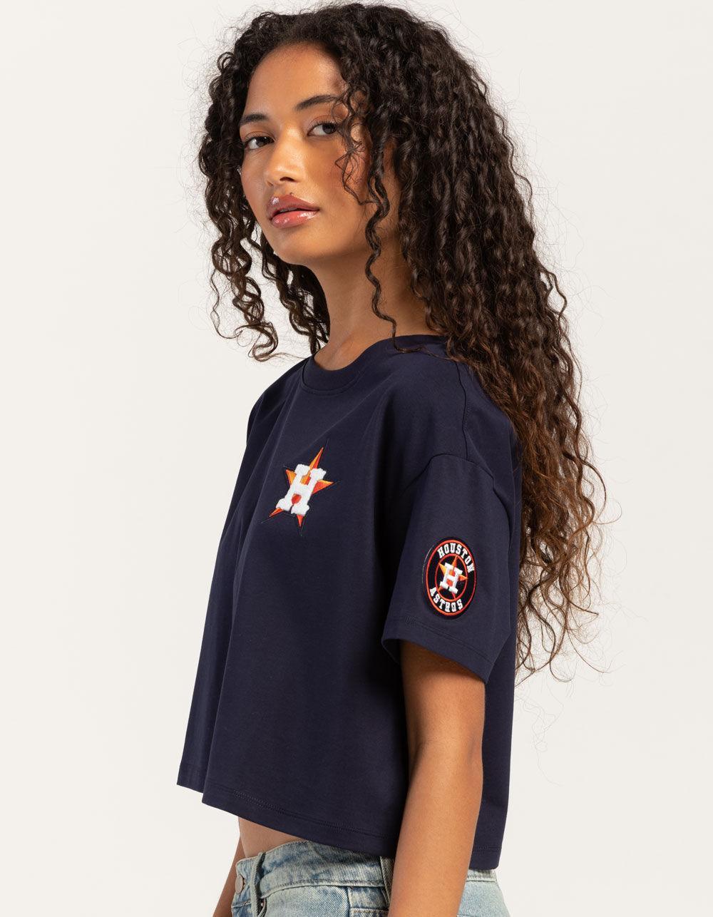 PRO STANDARD Houston Astros Womens Boxy Tee - BLUE Product Image