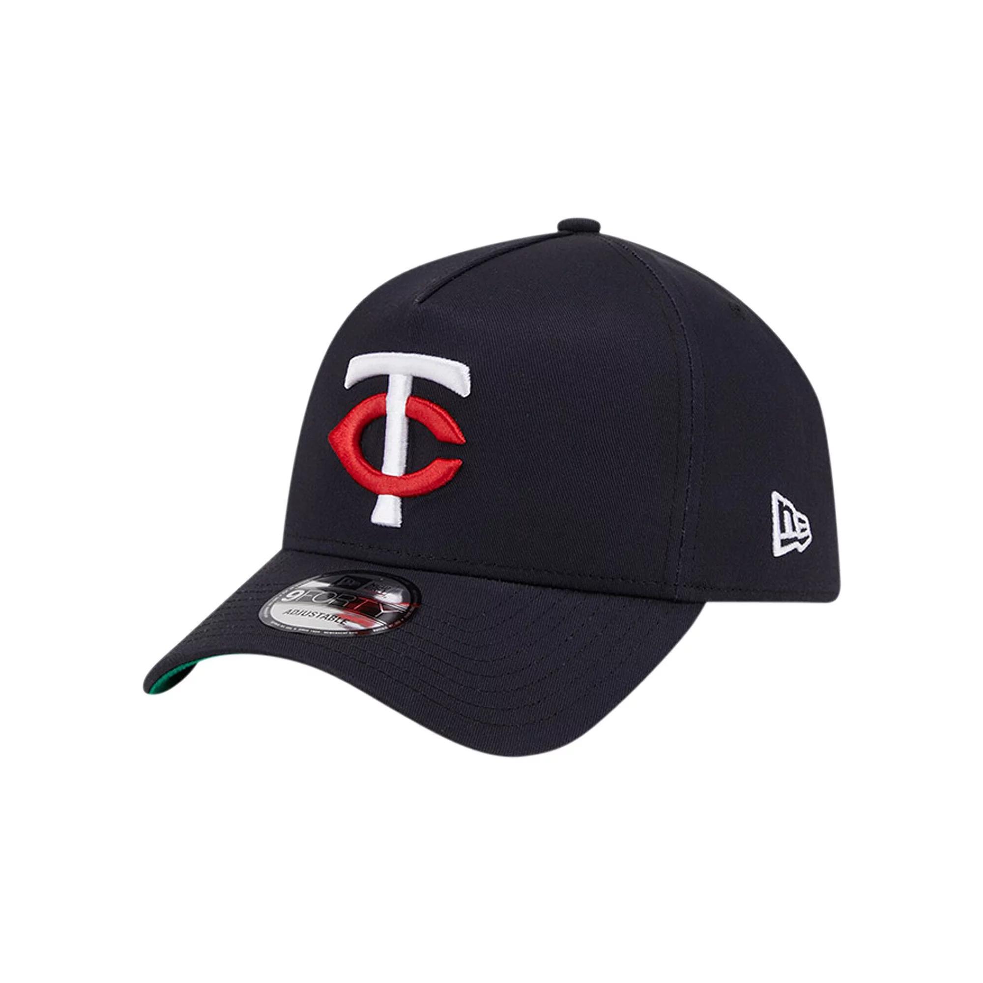 Mens New Era Minnesota Twins Team Color A-Frame 9FORTY Adjustable Hat, Blue Product Image