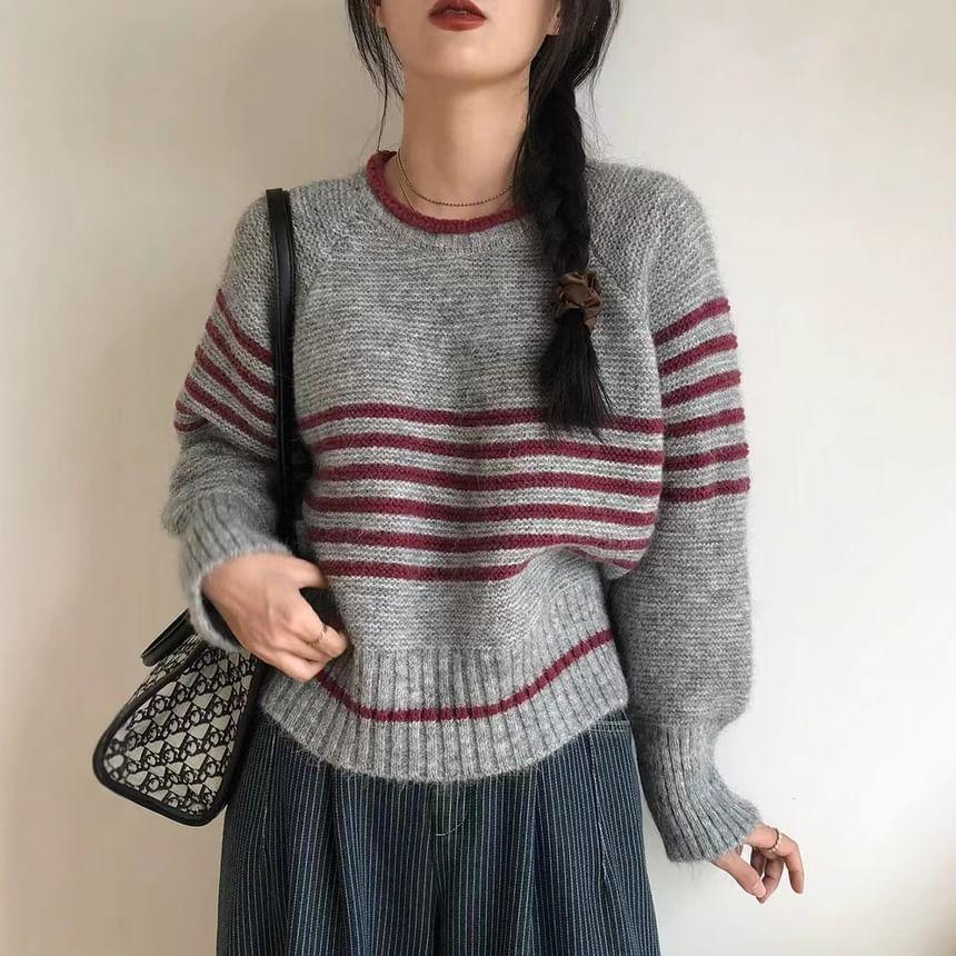 Crewneck Striped Sweater Product Image