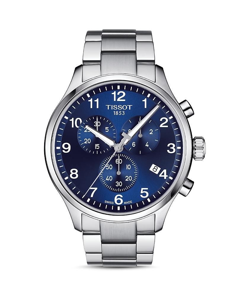 Tissot Chrono Xl Classic Two Tone Stainless Steel Navy Dial Bracelet Watch Product Image