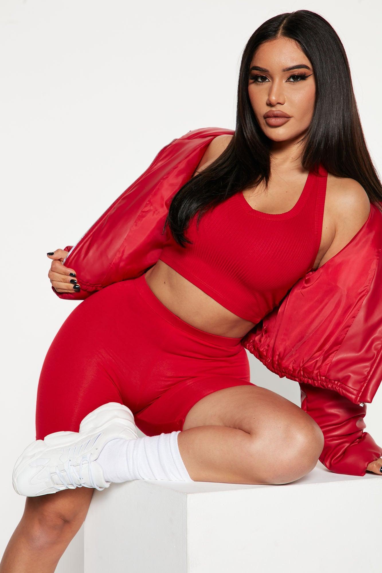 Natalee Biker Shorts - Red Product Image