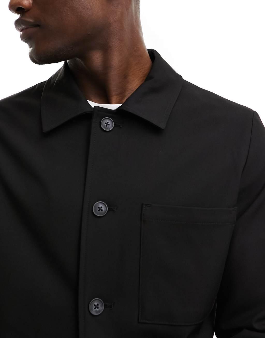 Selected Homme hybrid suit jacket in black  Product Image