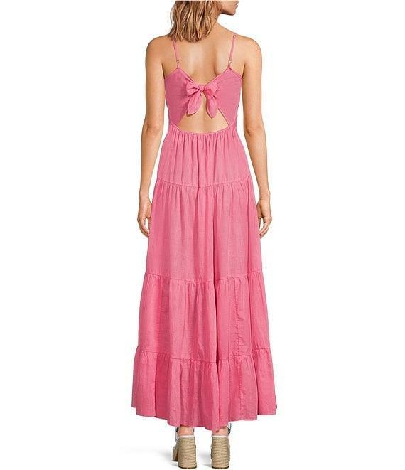 Chelsea & Violet Alyssa Sweetheart Neckline Sleeveless Cotton Slub Maxi Dress Product Image