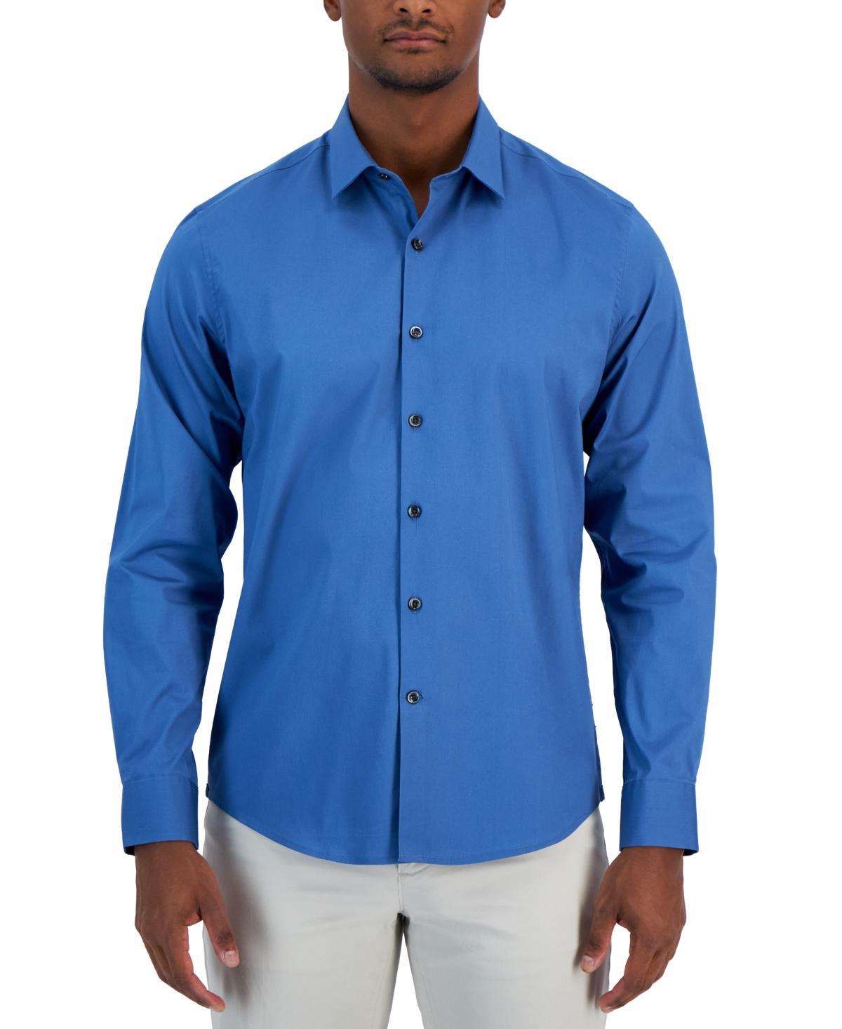 Alfani Mens Modern Classic-Fit Stretch Solid Button-Down Shirt, Created for Macys Product Image