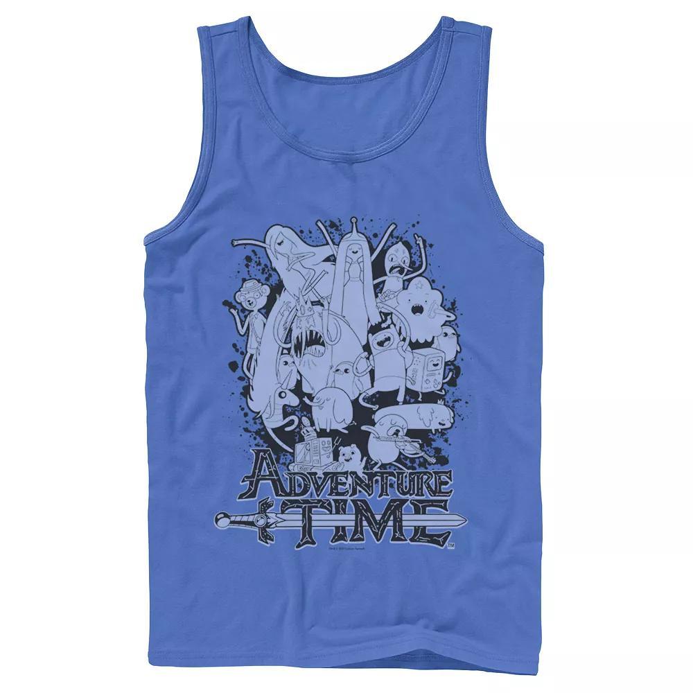 Men's Cartoon Network Adventure Time Splash Tank Top, Size: Small, Grey Product Image