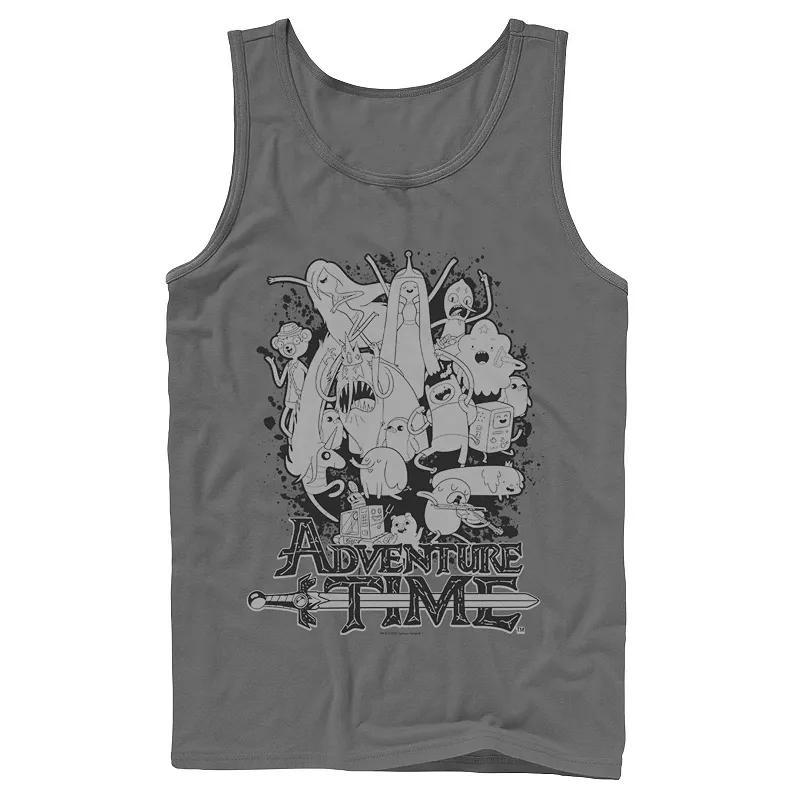 Men's Cartoon Network Adventure Time Splash Tank Top, Size: Small, Grey Product Image