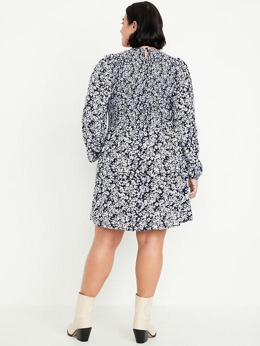 Fit &amp; Flare Long-Sleeve Mini Dress Product Image