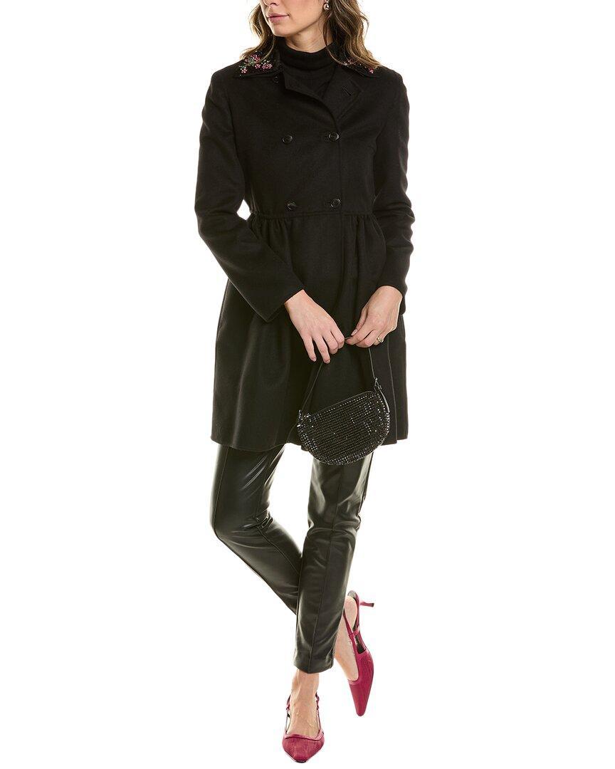 VALENTINO Wool Coat In Black Product Image