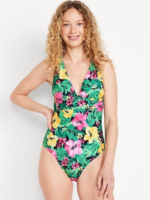 Tie-Back One-Piece Swimsuit Product Image