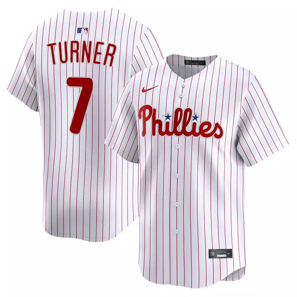 Men's Nike Trea Turner White Philadelphia Phillies Home Limited Player Jersey, Size: XL Product Image