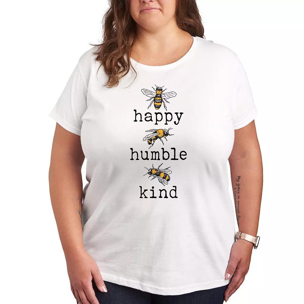 Plus Bee Happy Bee Humble Bee Kind Graphic Tee, Women's,  Product Image