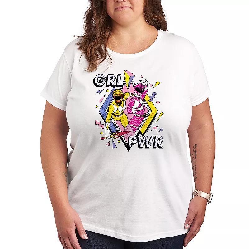 Plus Size Power Rangers Grl Pwr Graphic Tee, Womens Product Image