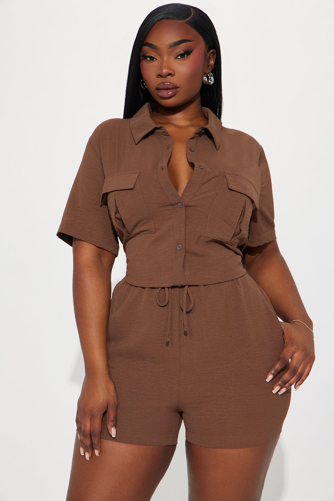 Maisie Romper - Chocolate Product Image