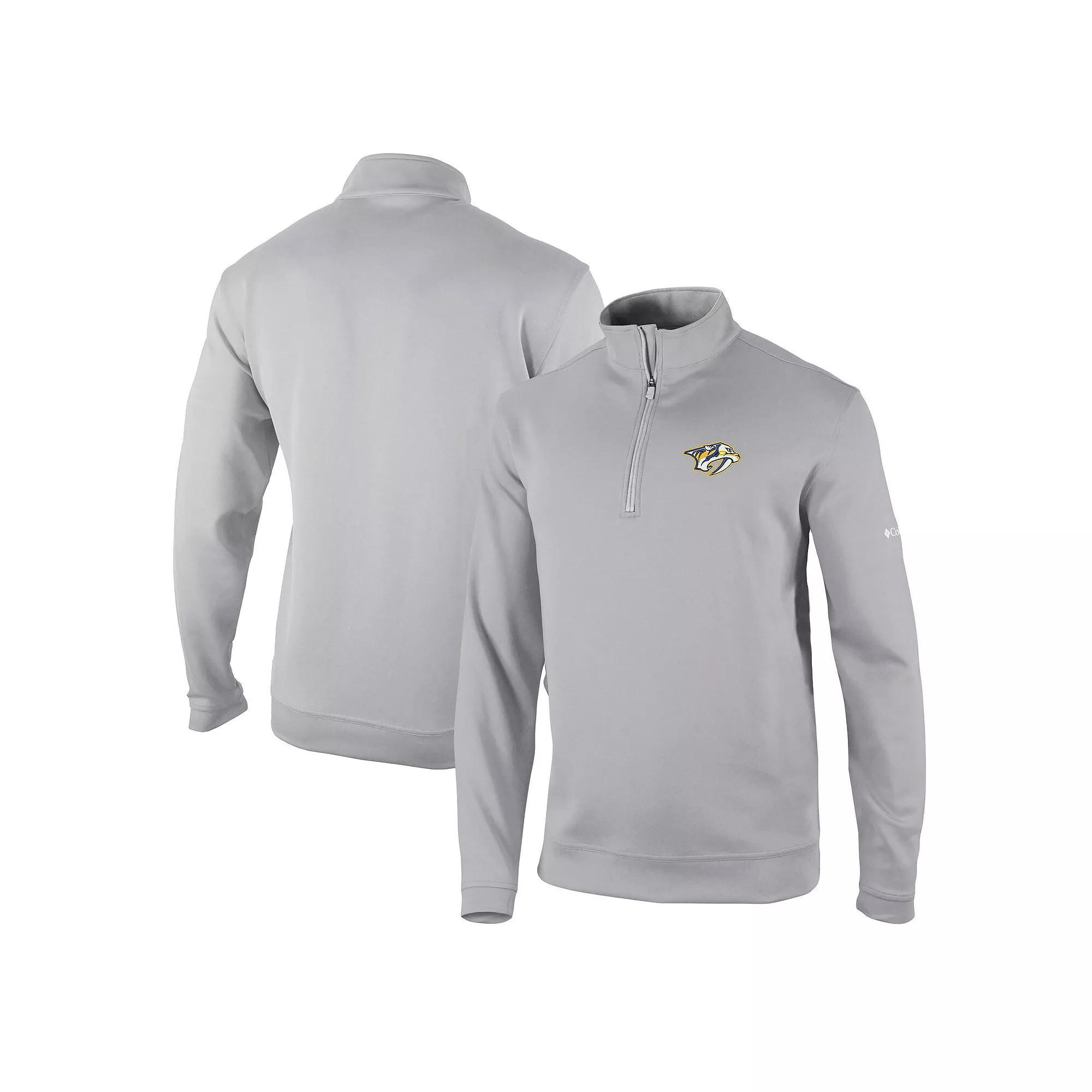 Men's Columbia Gray Nashville Predators Wickham Hills Omni-Wick Quarter-Zip Jacket, Size: XL, Pdt Grey Product Image
