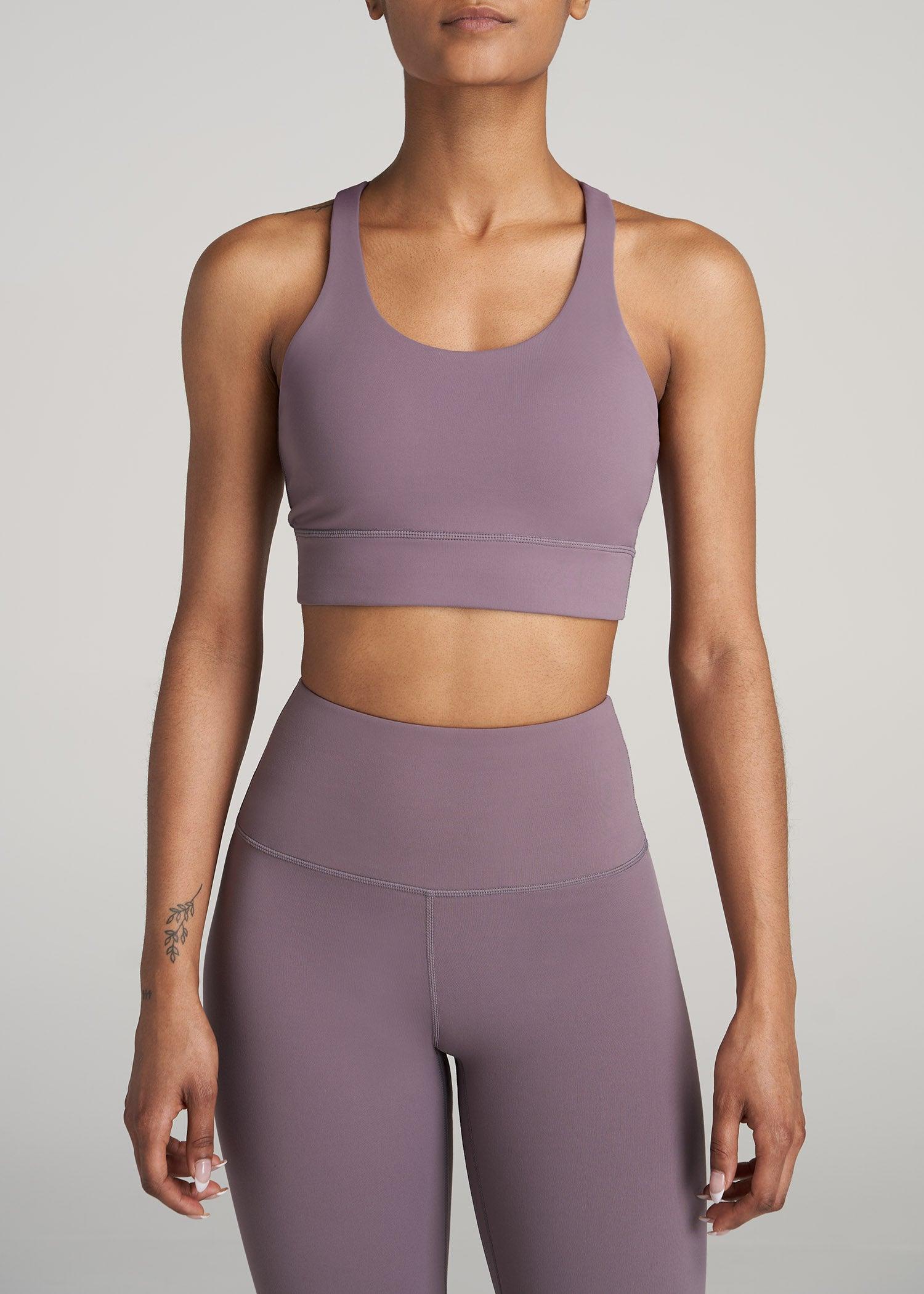 Women's Balance Crisscross Tall Sports Bra in Smoked Mauve Product Image