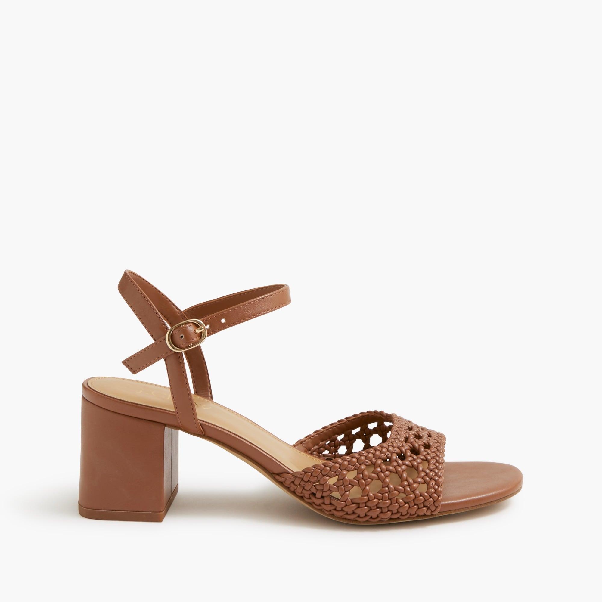 Woven heeled sandals Product Image