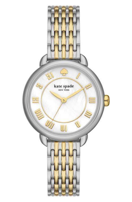 kate spade new york Womens Lily Avenue Three Hand Two Tone Stainless Steel Bracelet Watch Product Image