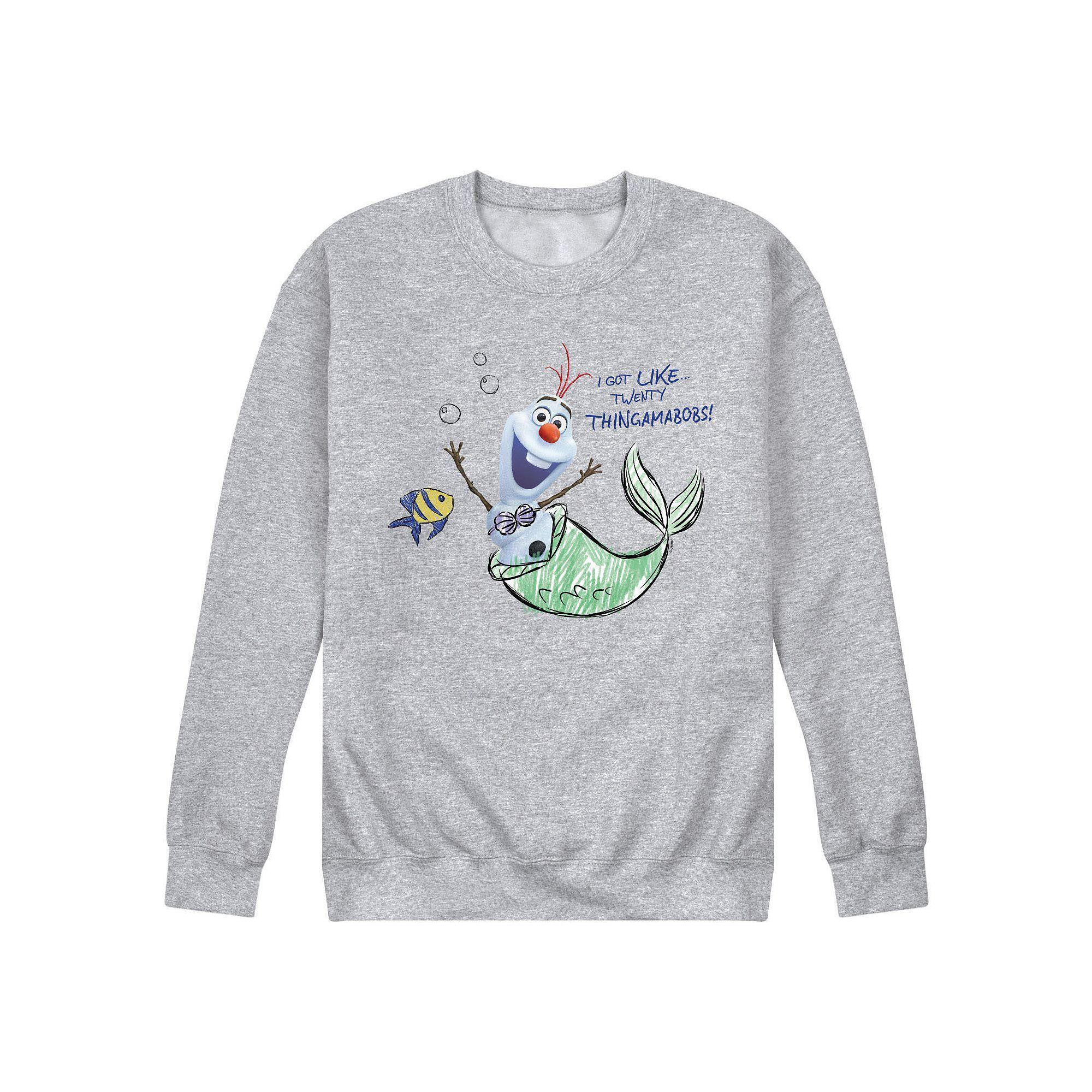 Disney's Frozen Men's Olaf Mermaid Graphic Sweatshirt, Size: Small, Gray Product Image