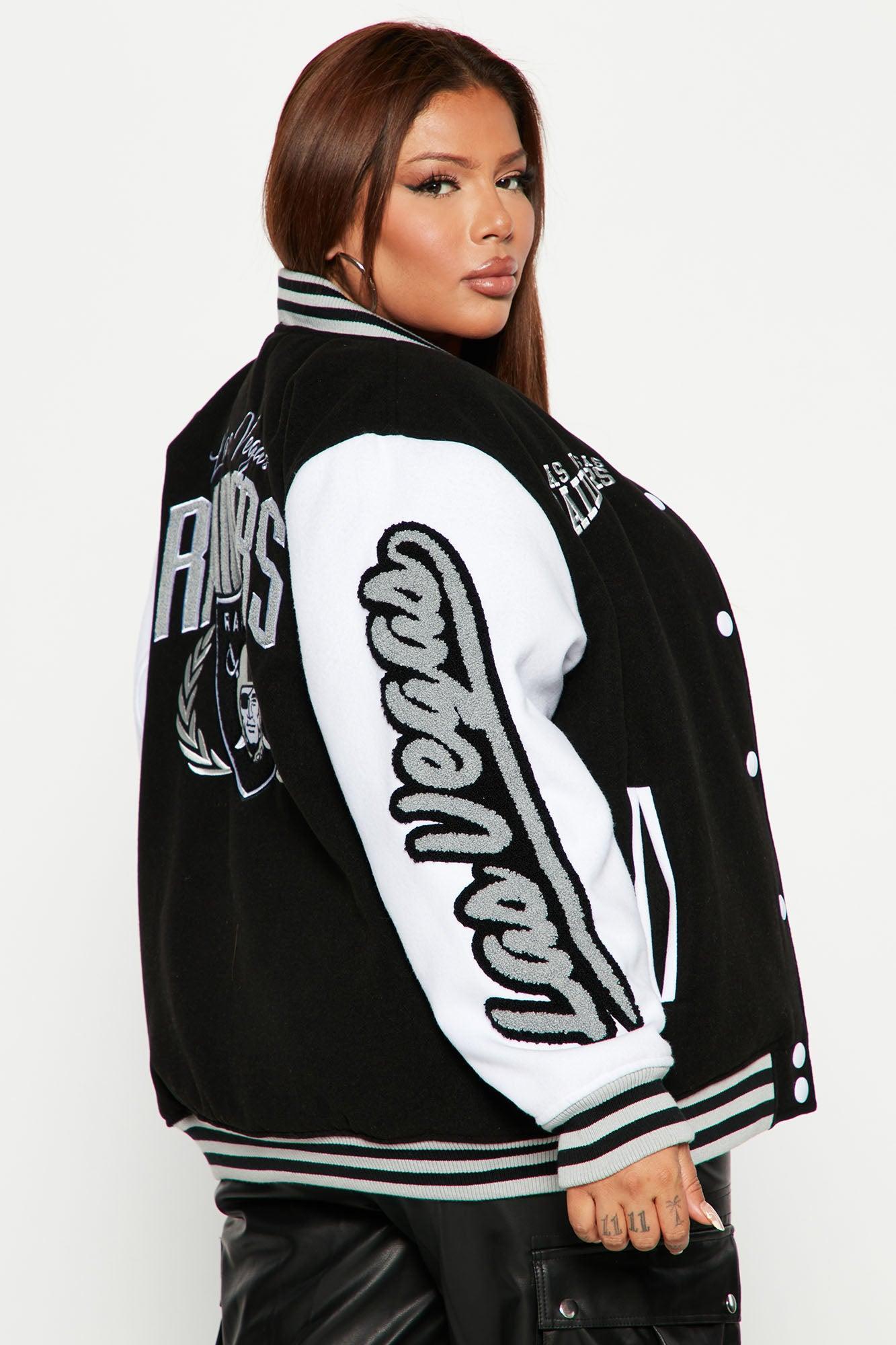 Las Vegas Raiders Letterman Jacket - Black/White Product Image